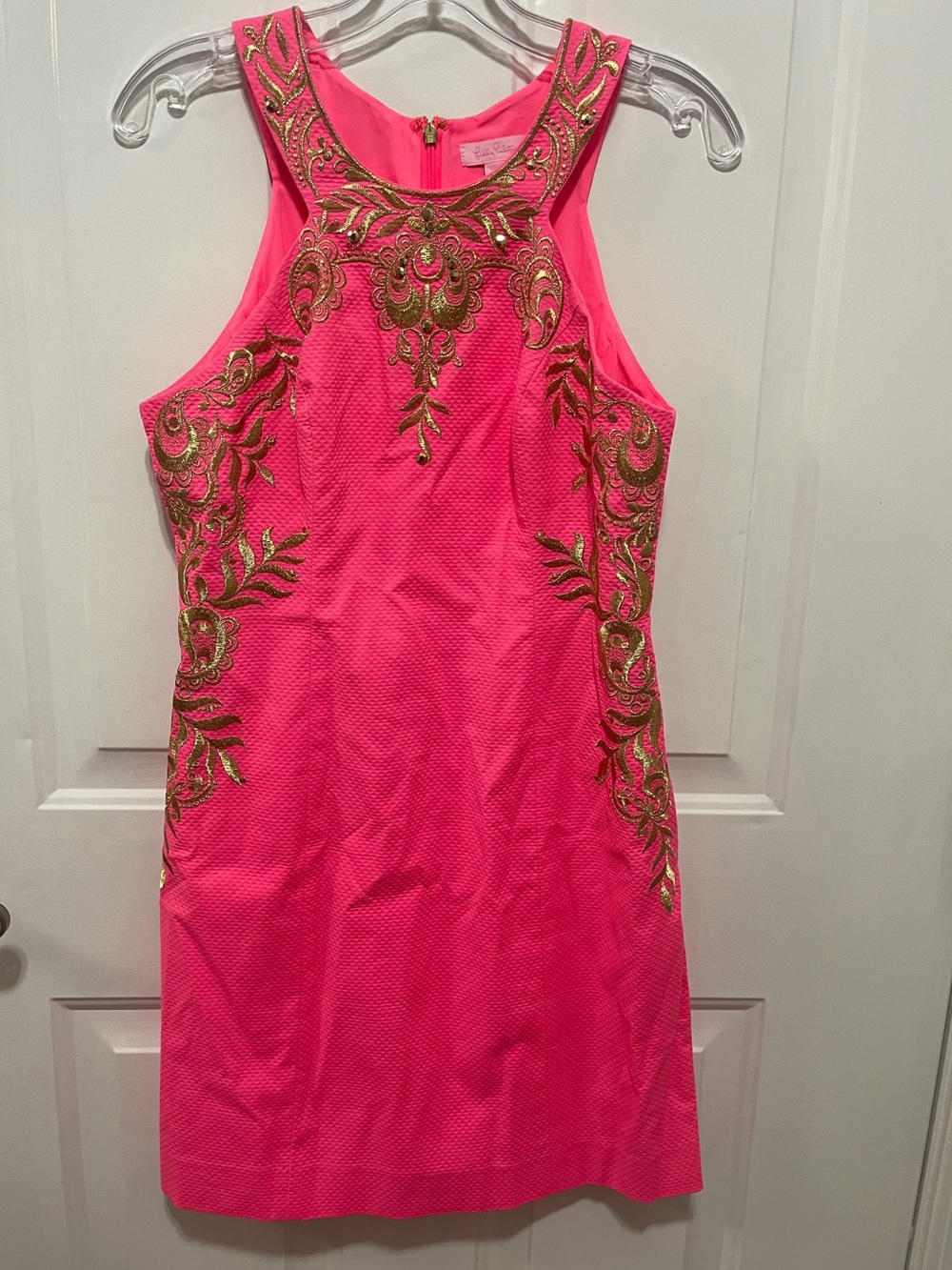 Lilly Pulitzer Tina Embroidered Stretch Shift Dress. Size 4 - Picture 1 of 11